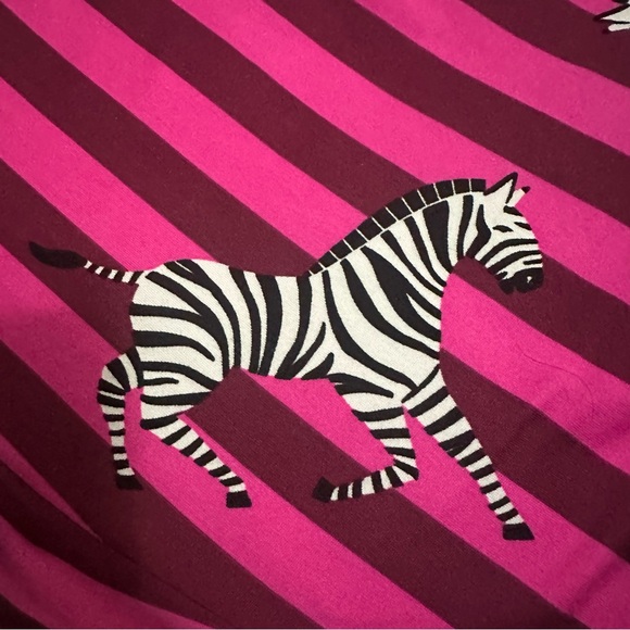 Room Service Women's Shawl Collar Pajama Set/Pink Stripe Zebra/Size: XX-Large - Picture 9 of 15